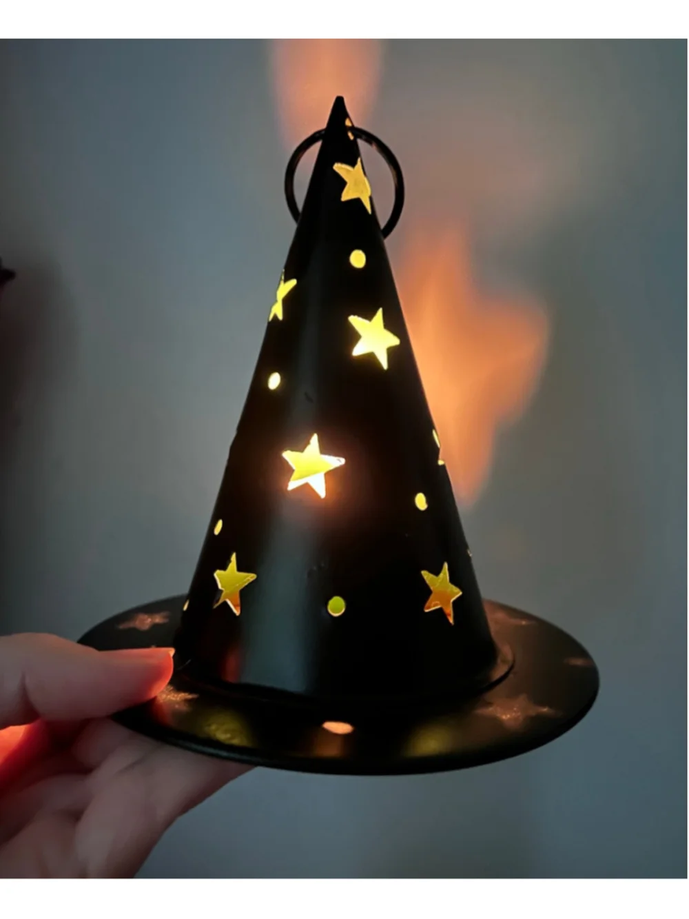 VTG Witch Hat Celestial 90s Star Lantern Candle Tealight